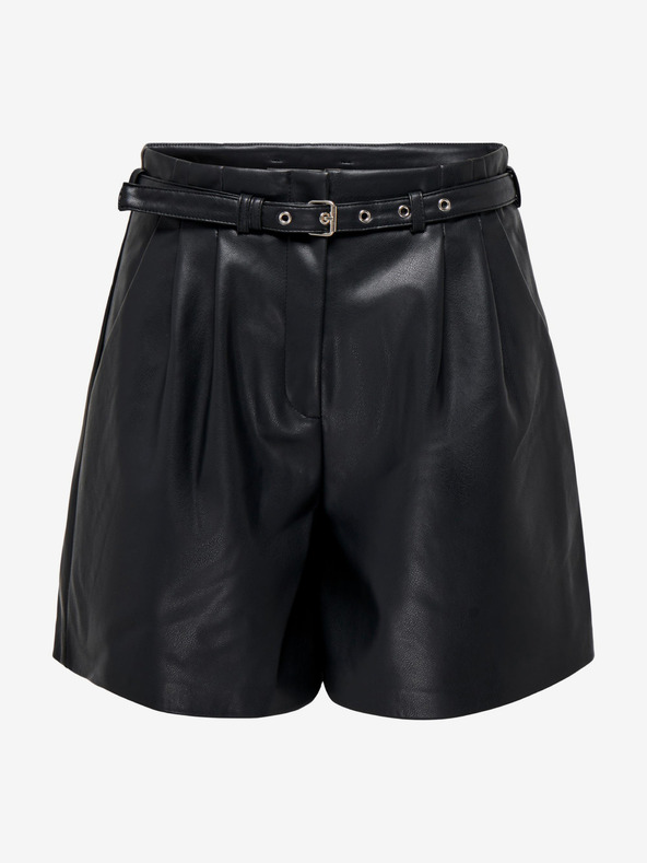 ONLY Crne kratke hlače od umjetne kože SAMO Heidi