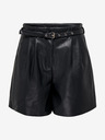 ONLY Crne kratke hlače od umjetne kože SAMO Heidi