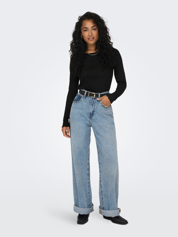 ONLY Crna ženska majica dugih rukava ONLY Carlotta