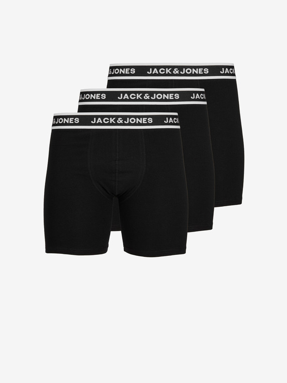 Jack & Jones Komplet od tri muške boksačice u crnoj boji Jack & Jones Solid