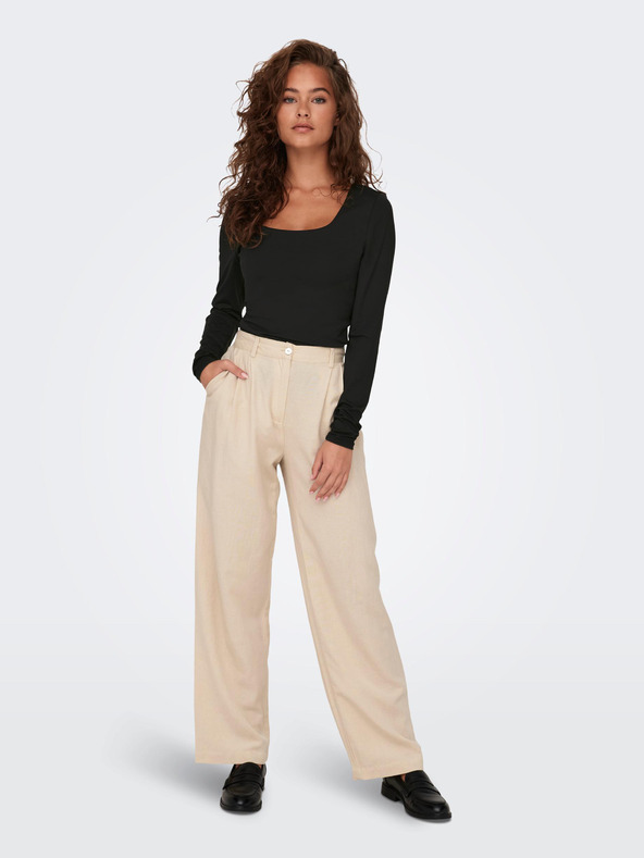 ONLY Crna ženska basic majica dugih rukava ONLY Lea