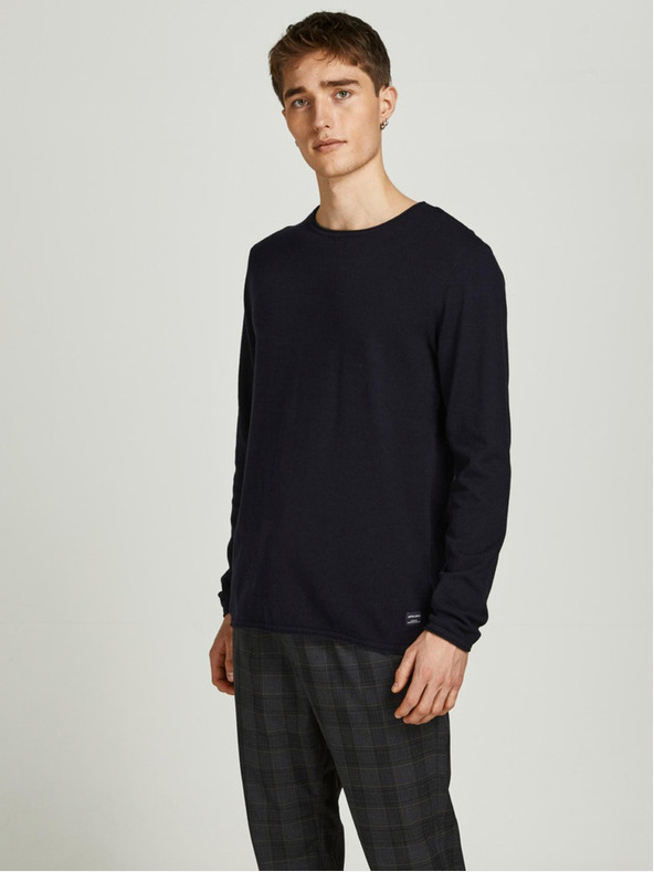 Jack & Jones Crni muški base pulover Jack & Jones Hill