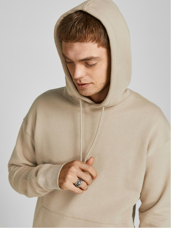 Jack & Jones Jack & Jones Star Bež muška majica s kapuljačom