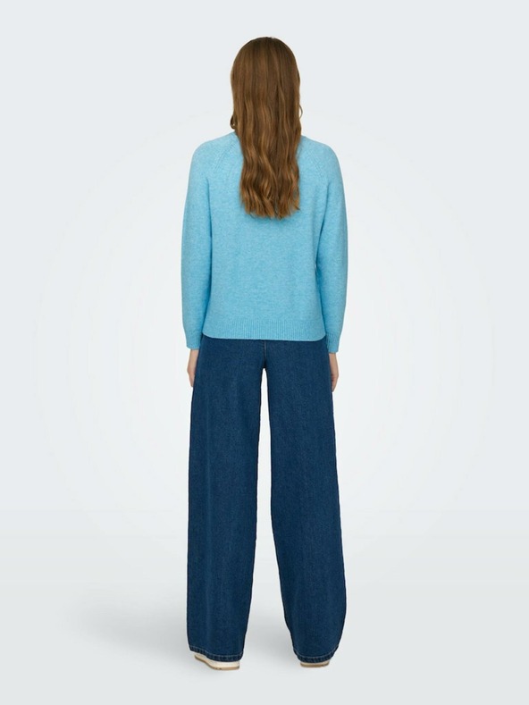 ONLY Svijetloplavi ženski basic džemper ONLY Lesly