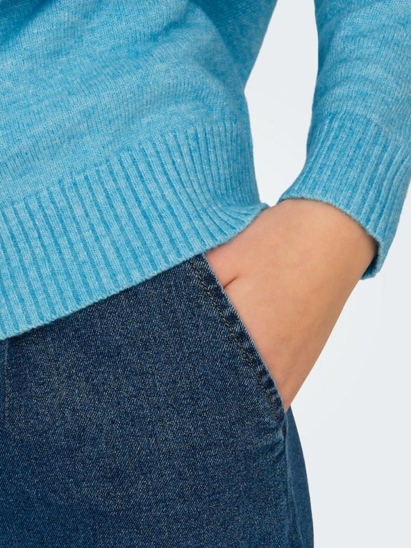 ONLY Svijetloplavi ženski basic džemper ONLY Lesly