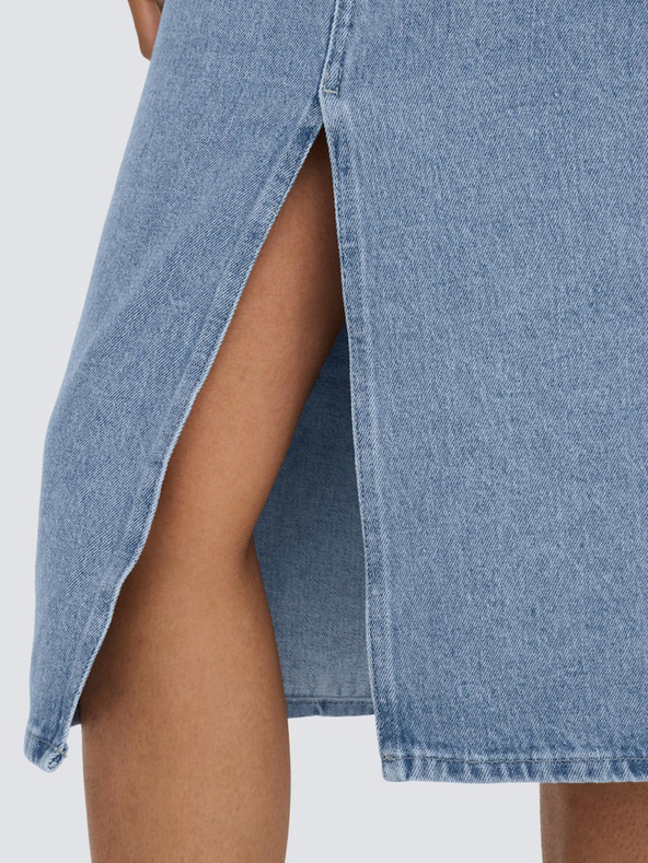 ONLY Svijetloplava ženska traper midi suknja ONLY Bianca