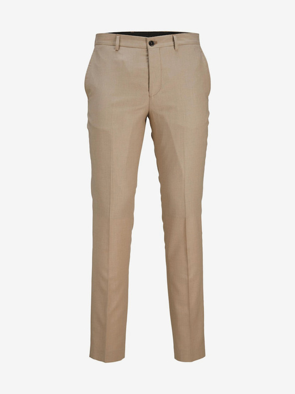 Jack & Jones Bež muške hlače s primjesom vune Jack & Jones Solaris