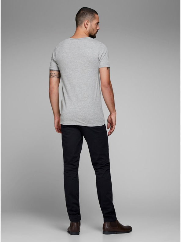 Jack & Jones Jack & Jones Basic svijetlo siva tigrasta osnovna majica