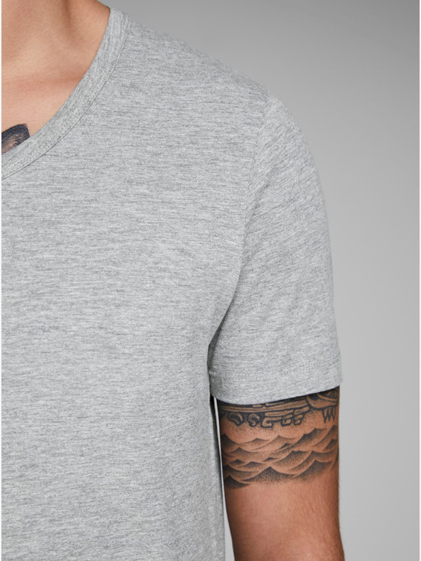 Jack & Jones Jack & Jones Basic svijetlo siva tigrasta osnovna majica