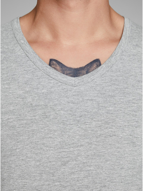 Jack & Jones Jack & Jones Basic svijetlo siva tigrasta osnovna majica