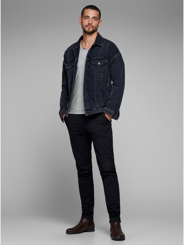 Jack & Jones Jack & Jones Basic svijetlo siva tigrasta osnovna majica