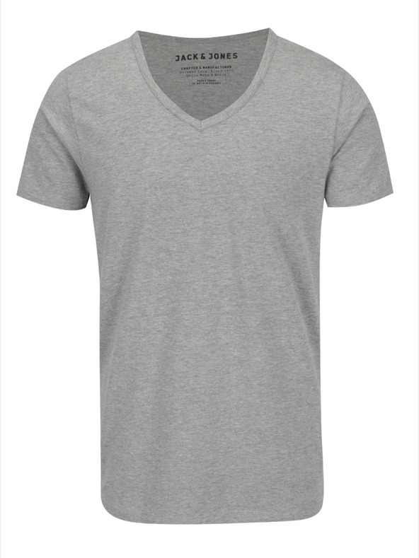 Jack & Jones Jack & Jones Basic svijetlo siva tigrasta osnovna majica
