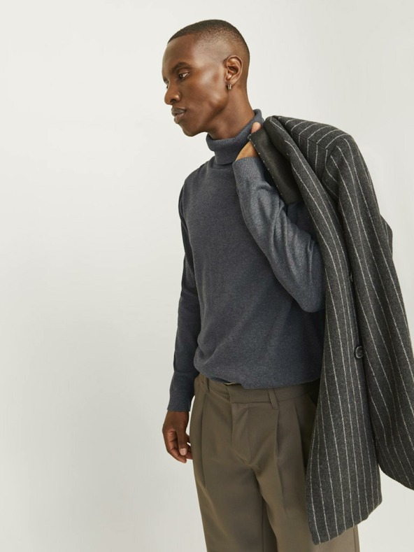 Jack & Jones Tamno siva muška dolčevita Jack & Jones Basic
