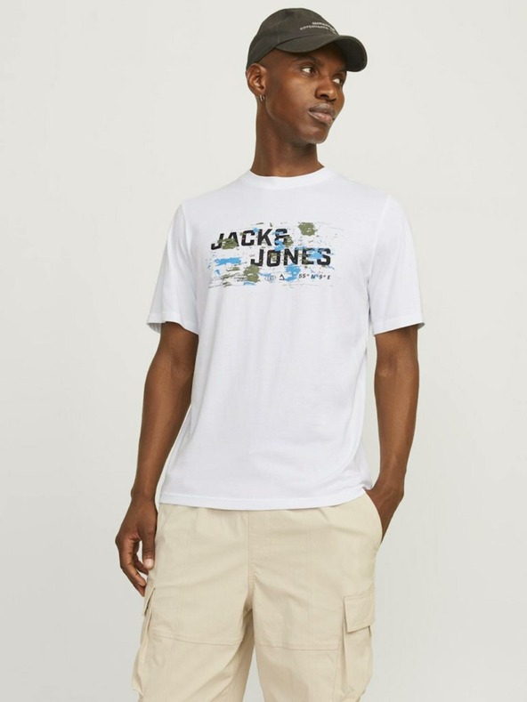 Jack & Jones Bijela muška majica Jack & Jones Outdoor