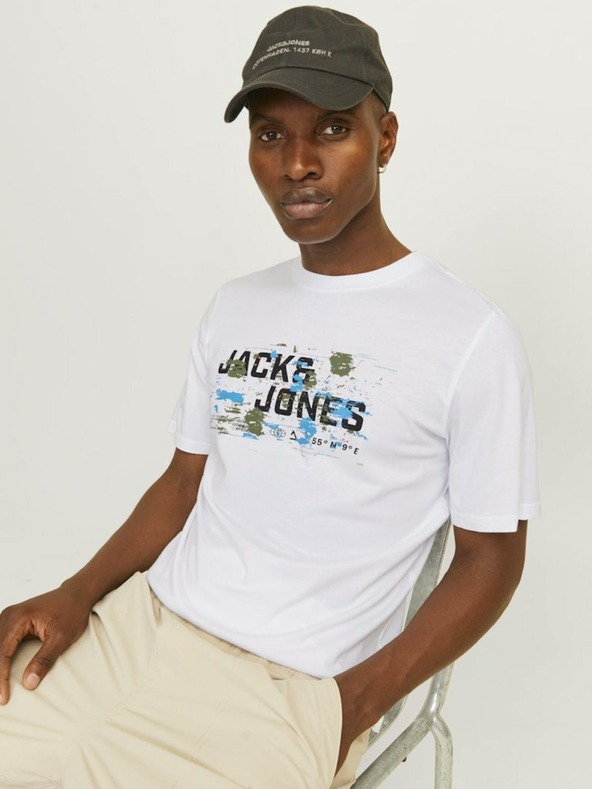 Jack & Jones Bijela muška majica Jack & Jones Outdoor