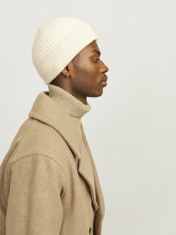 Jack & Jones Bež muška vunena kapa Jack & Jones Lump