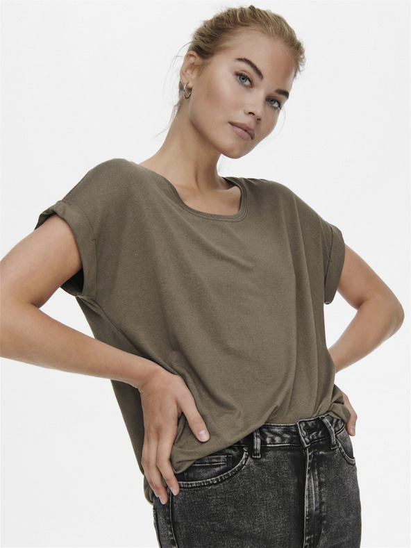 ONLY Smeđa ženska majica ONLY Moster