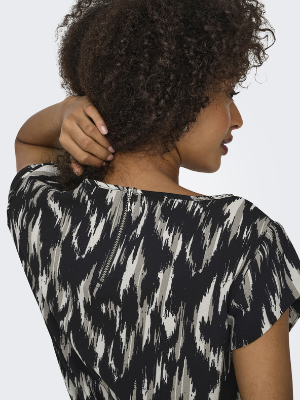 ONLY Bež-crna ženska bluza s uzorkom ONLY Vic