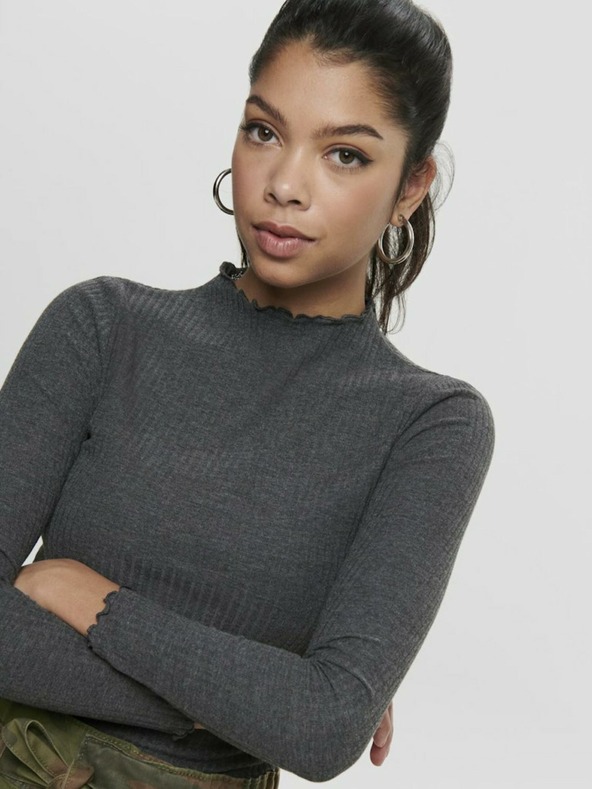 ONLY Tamno siva ženska majica ONLY Emma