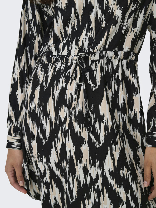 ONLY Bež-crna ženska haljina s uzorkom ONLY Cory