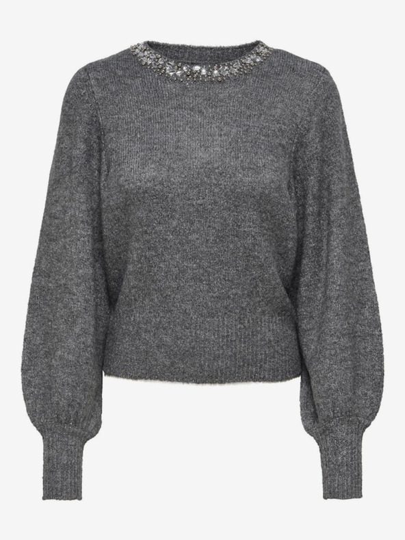 ONLY Sivi ženski džemper ONLY Elsa