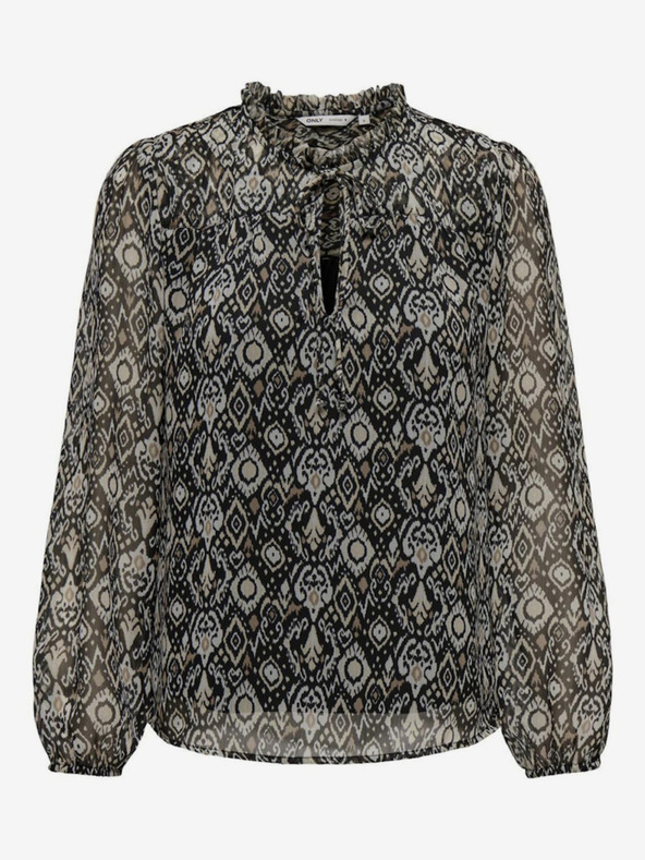 ONLY Bež-crna ženska bluza s uzorkom Ditsy ONLY