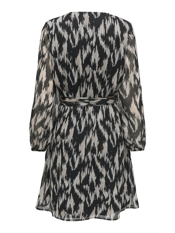 ONLY Bež-crna ženska haljina s uzorkom ONLY Cera