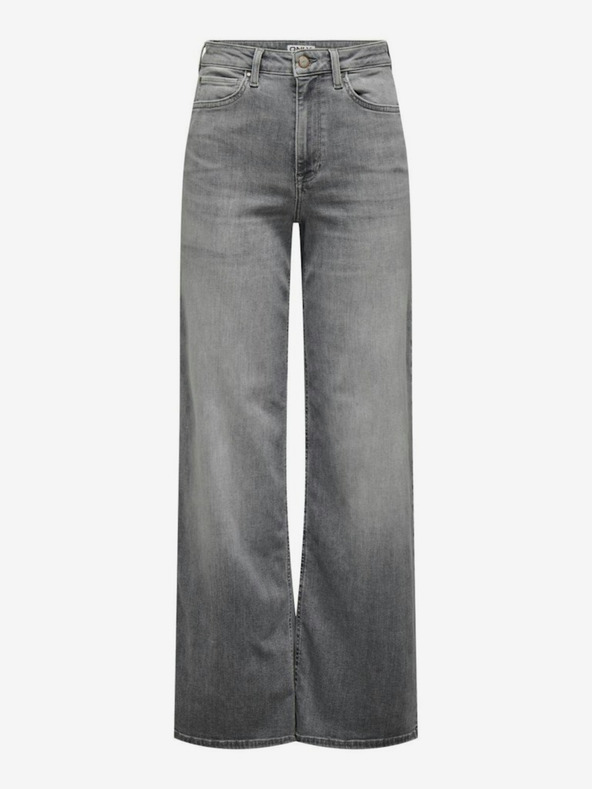 ONLY Svijetlo sive ženske traperice širokog kroja ONLY Madison