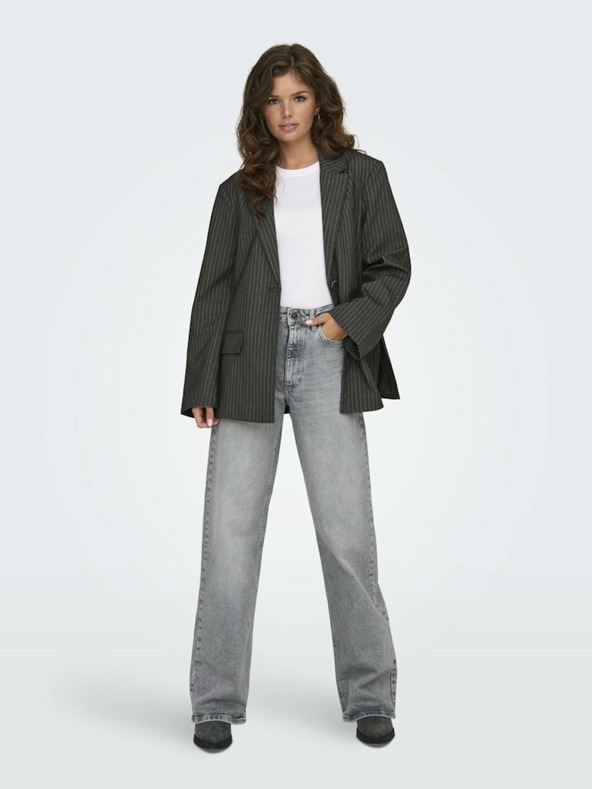 ONLY Svijetlo sive ženske traperice širokog kroja ONLY Juicy