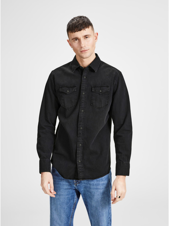 Jack & Jones Jack & Jones Crna traper košulja