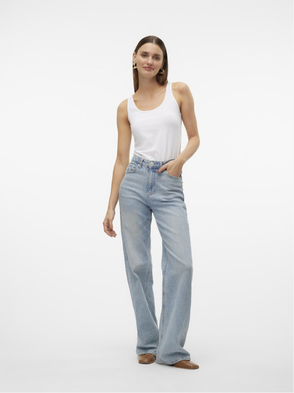 Vero Moda Bijela ženska majica bez rukava Vero Moda Lulu