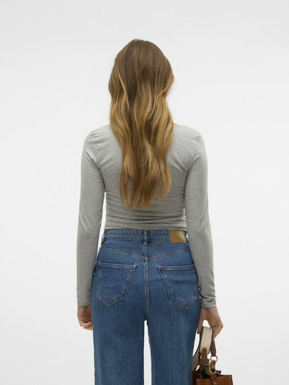 Vero Moda VERO MODA Maxi siva tigrasta osnovna majica dugih rukava