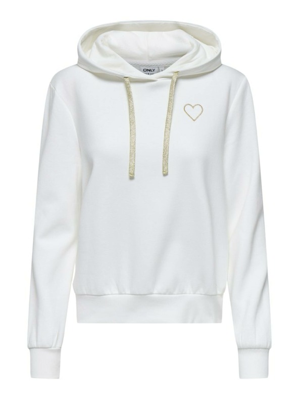 ONLY ISKLJUČIVO bijela ženska majica s kapuljačom