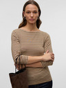 AWARE by VERO MODA Smeđa ženska majica na pruge AWARE by VERO MODA Fiona