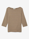 AWARE by VERO MODA Smeđa ženska majica na pruge AWARE by VERO MODA Fiona