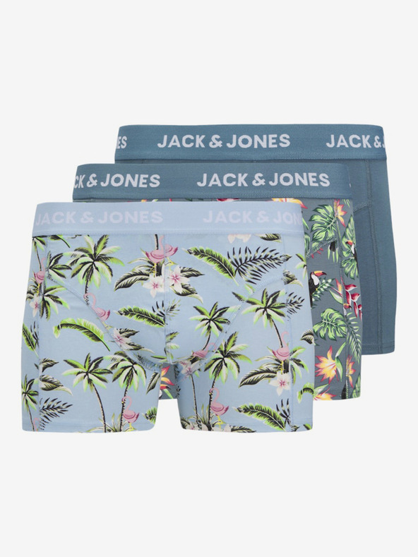 Jack & Jones Set od tri muške plave Jack & Jones boksačice