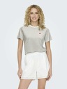Jacqueline de Yong Bijelo-siva ženska majica na pruge JDY Pisa