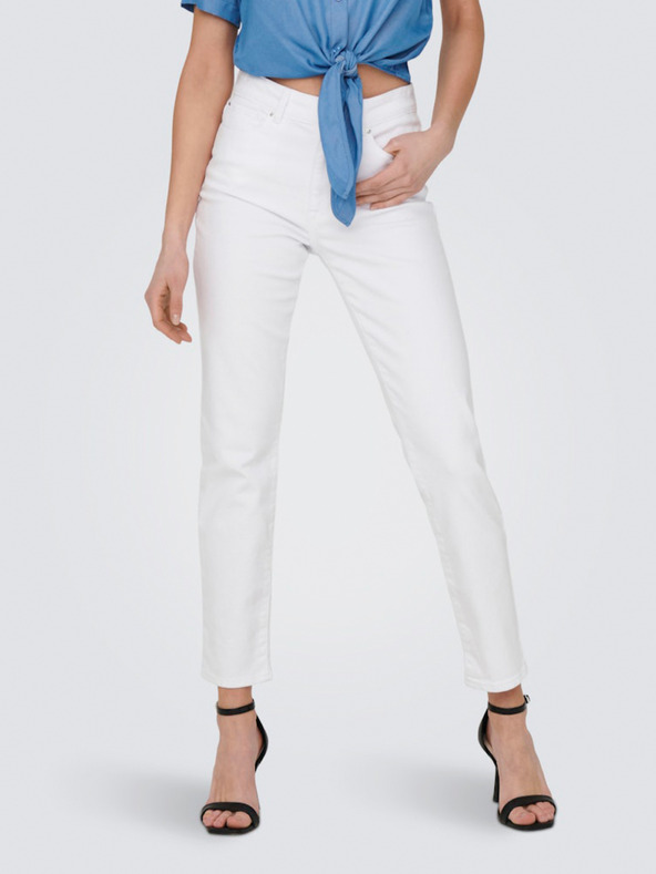 ONLY Bijele ženske skinny traperice ONLY Emily