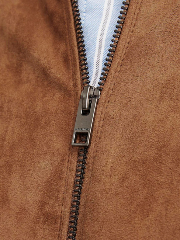 Jack & Jones Jack & Jones Dylan smeđa jakna od brušene kože za muškarce