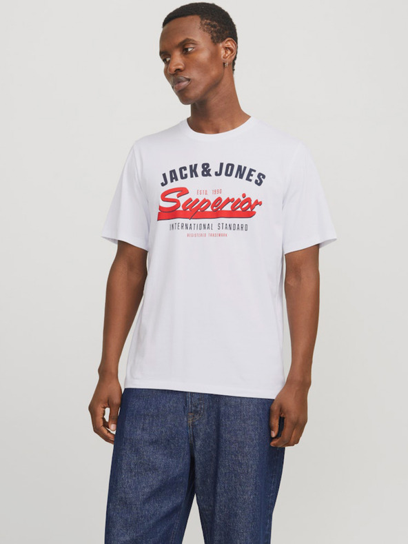 Jack & Jones Bijela muška majica s logotipom Jack & Jones