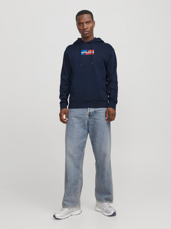 Jack & Jones Mornarsko plava muška majica s kapuljačom Jack & Jones Corp