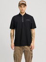 Jack & Jones Crna muška Jack & Jones Fusion polo majica