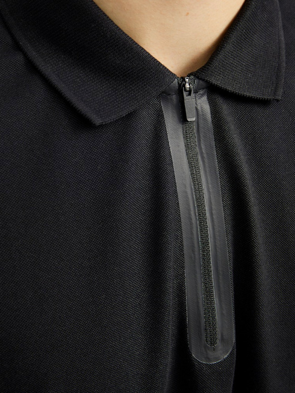 Jack & Jones Crna muška Jack & Jones Fusion polo majica