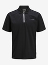 Jack & Jones Crna muška Jack & Jones Fusion polo majica