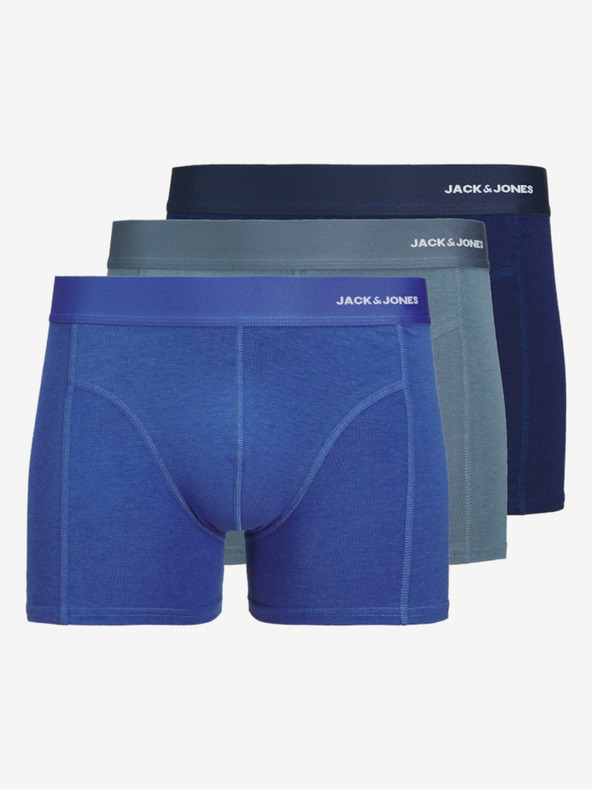Jack & Jones Komplet od tri muške bokserice Jack & Jones plave boje