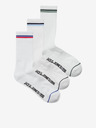 Jack & Jones Set od tri para bijelih muških čarapa Jack & Jones