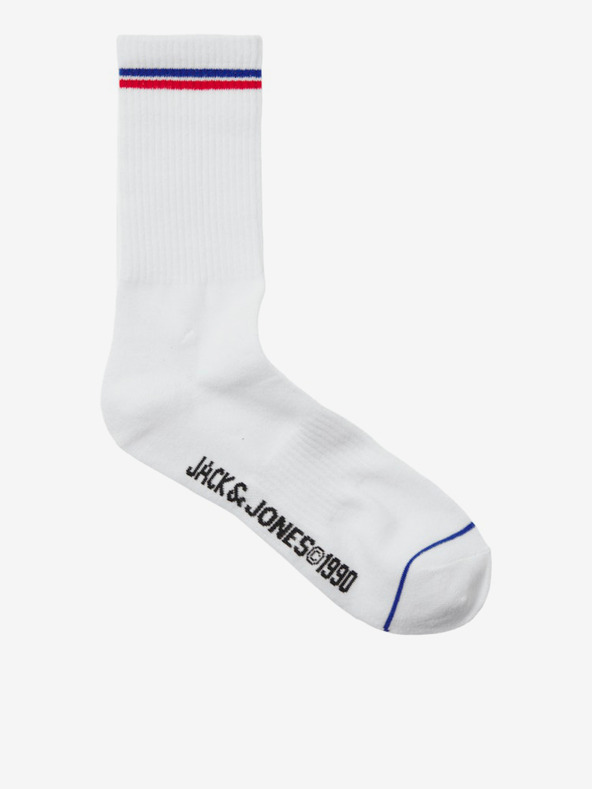 Jack & Jones Set od tri para bijelih muških čarapa Jack & Jones