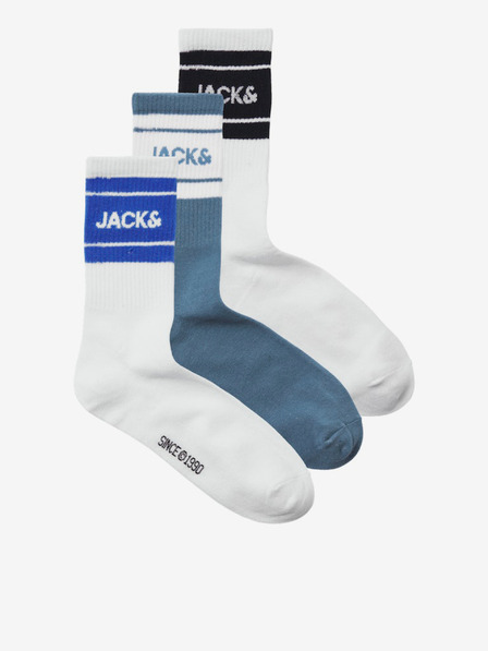 Jack & Jones Set od tri para muških čarapa u bijeloj i plavoj boji Jack & Jones