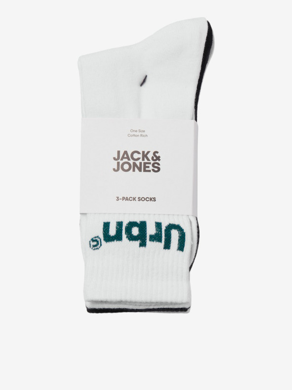Jack & Jones Set od tri para muških čarapa u bijeloj i crnoj boji Jack & Jones