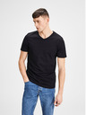 Jack & Jones Komplet od dvije crne osnovne majice s V-izrezom Jack & Jones